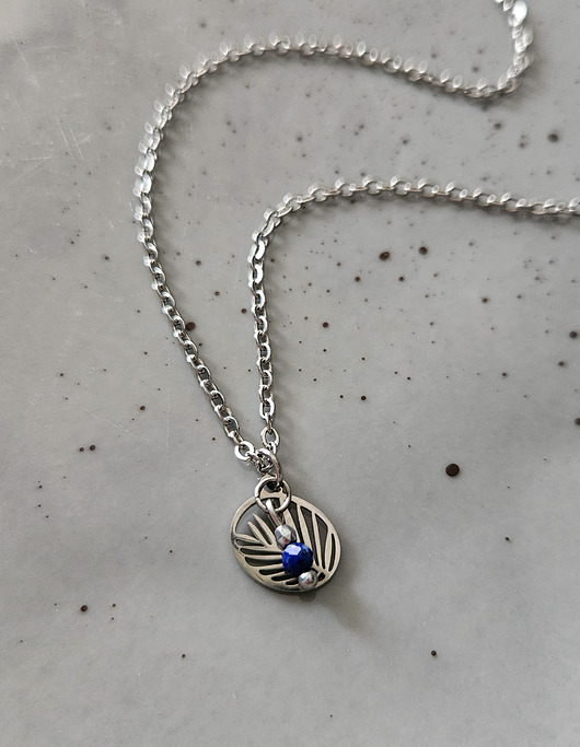 wisiory Naszyjnik z palmą i lapis lazuli