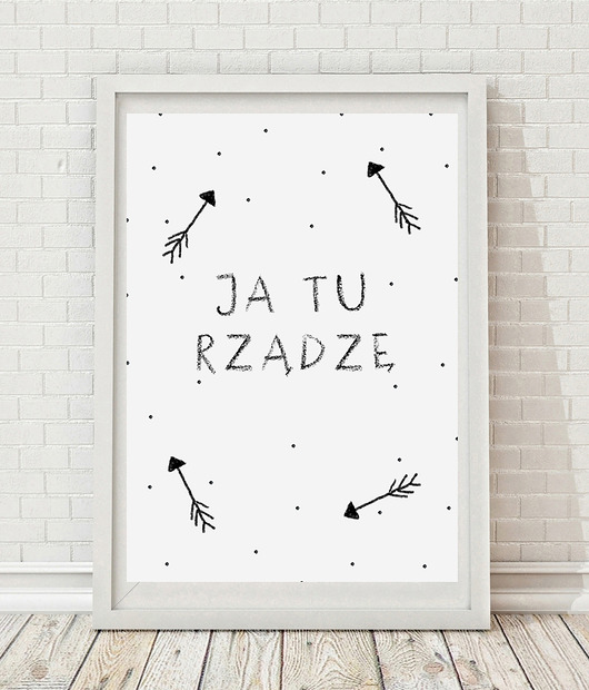 obrazy i plakaty do pokoju dziecięcego ja tu rządzę :) 30x30 cm