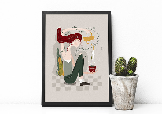 Plants - plakat A3/B2 Justyna Mioduszewska