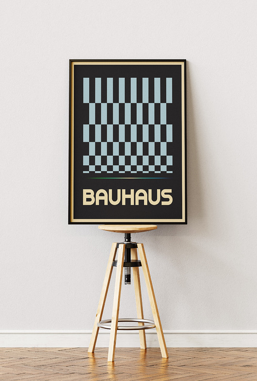 plakaty Minimalistyczny plakat - Bauhaus #28 - Do salonu, sypialni, biura