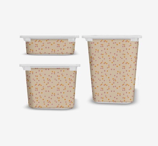 naklejki ścienne do pokoju dziecka Naklejka na pojemniki Trofast Ikea kropki naklejki w kropki