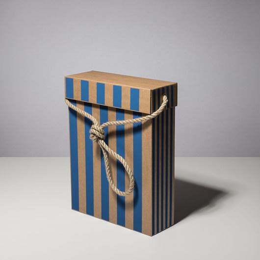 Bag Box - Torba tekturowa 24x8x32 cm pasy nieb. BagStreetBox