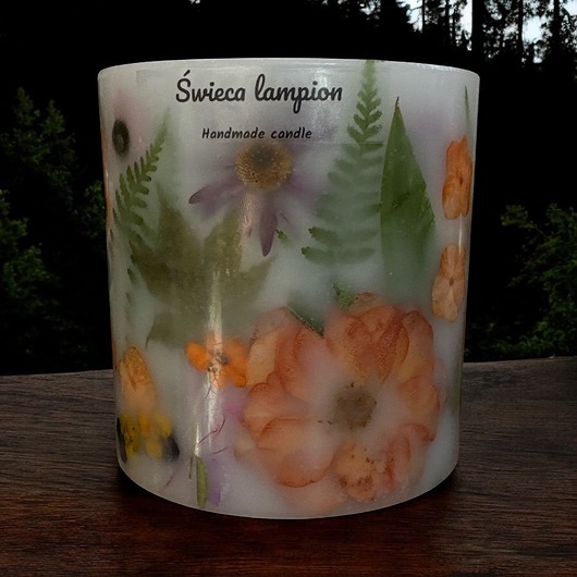 świeczniki i świece Lampion Botaniczny -Pomarańcza Kwiatowa