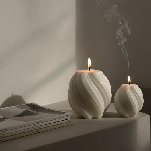 świeczniki i świece Świeca ozdobna TWIST,  S lub M