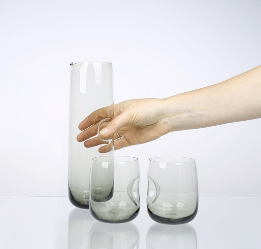 szklanki i kieliszki ON FINGER smoke / set mini