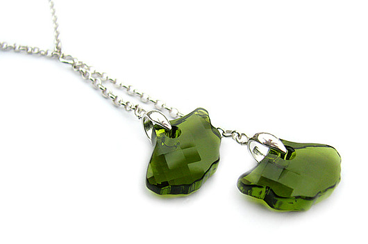 Naszyjnik miłorząb kryształ Swarovski Variegata Marisella