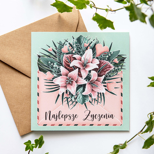 Kartka okolicznościowa Najlepsze Życzenia 03 Variegata Design