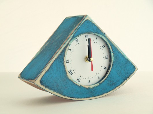 buJAczeK blue Clock Wood Studio