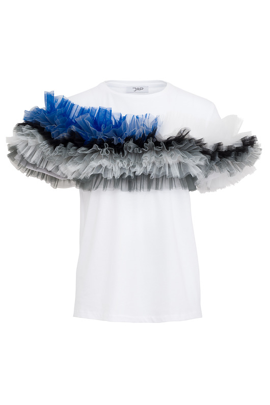t-shirt damskie T-shirt z tiulem