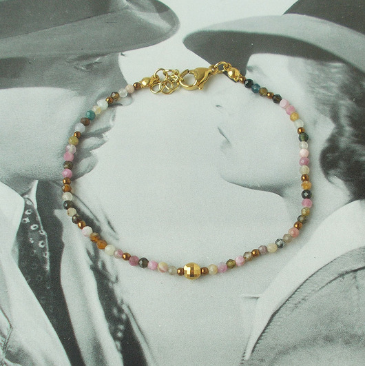 bransoletki z kamieni naturalnych Turmalin 3 mm delikatna Bransoletka