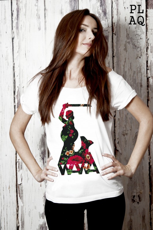 T-shirt Siren Flower Black Polaquito r.M polaquito