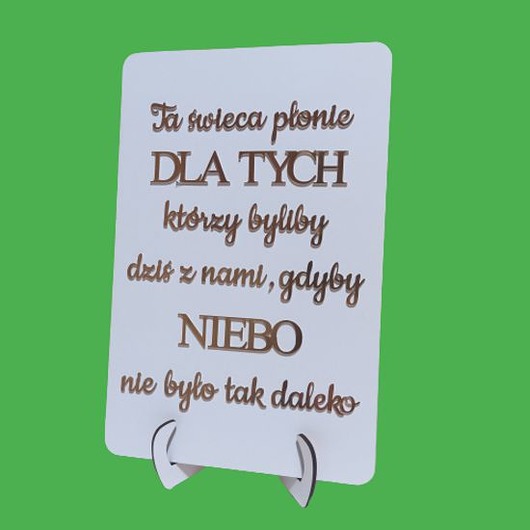 dodatki ślubne Tablica Ta świeca płonie dla Tych ślub wesele