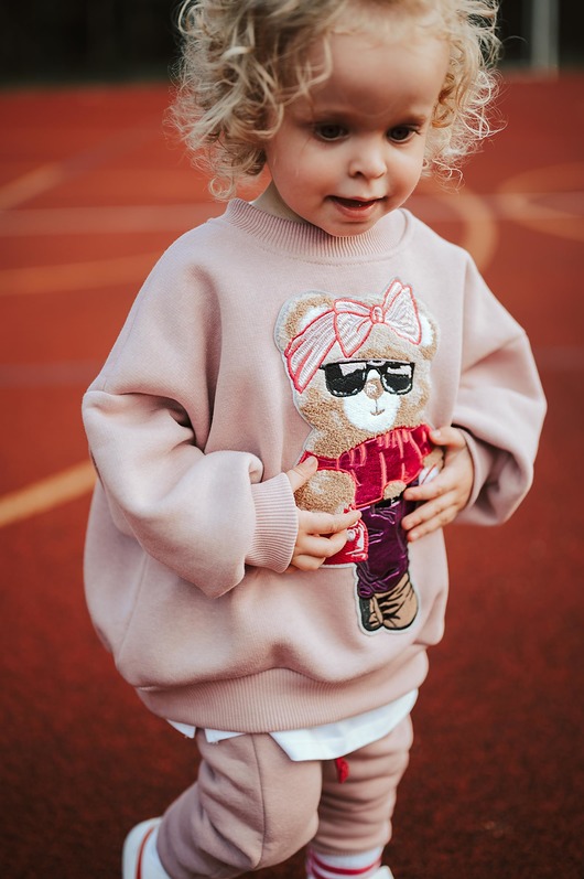 bluzy dla dziewczynki Dres oversize Sophie Teddy