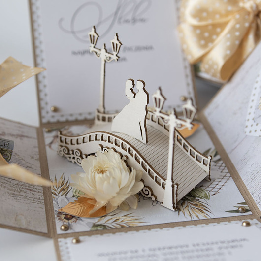 kartki scrapbooking Pamiątka ślubu, exploding box, kartka 3d na wesele