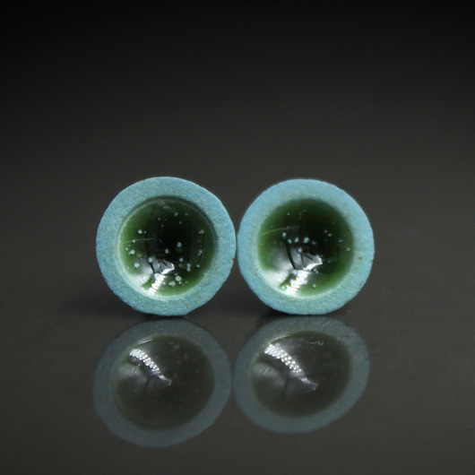 kolczyki ceramiczne Drobinki 10mm /stal chirurgiczna/