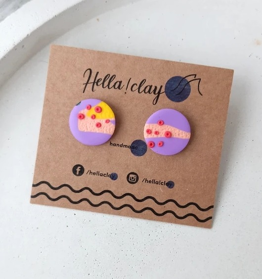 Kolczyki kolorowe pastylki Hellaclay