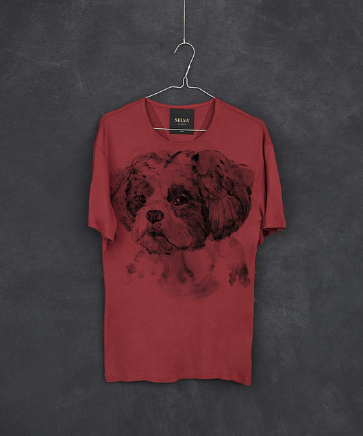 t-shirty męskie Shih Tzu Dog Men's T-shirt marsala