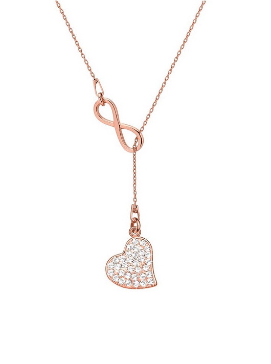 NASZYJNIK  SWAROVSKI SREBRO RÓŻOWE złoto Coccola JEWELLERY
