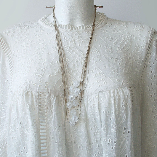 kolie Kryształ górski Naszyjnik bez metalu