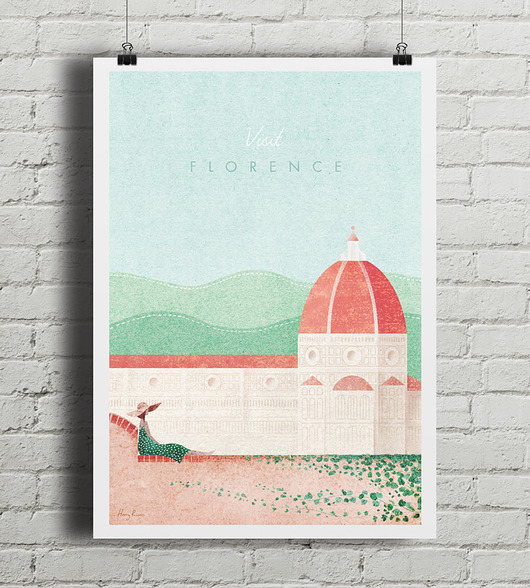 Florencja - vintage plakat minimalmill