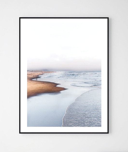 Plakat NATURE/ Beach No.1 Szare Kropki
