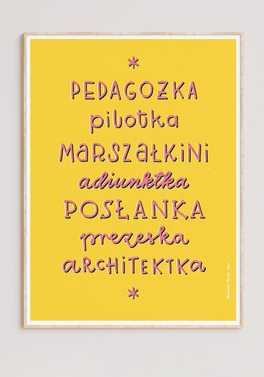 plakaty Plakat Feminatywy