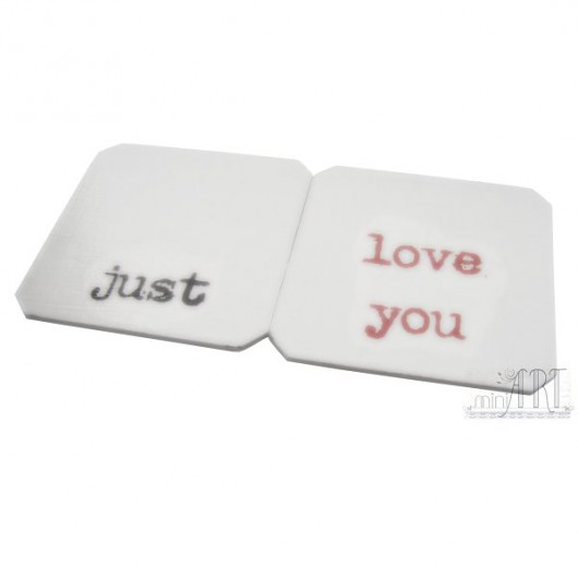 just love you : podkładki na walentynki miniart