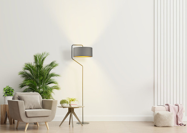 lampy podłogowe Designerska lampa stojąca do salonu w stylu glamour TESALLIA GOLD