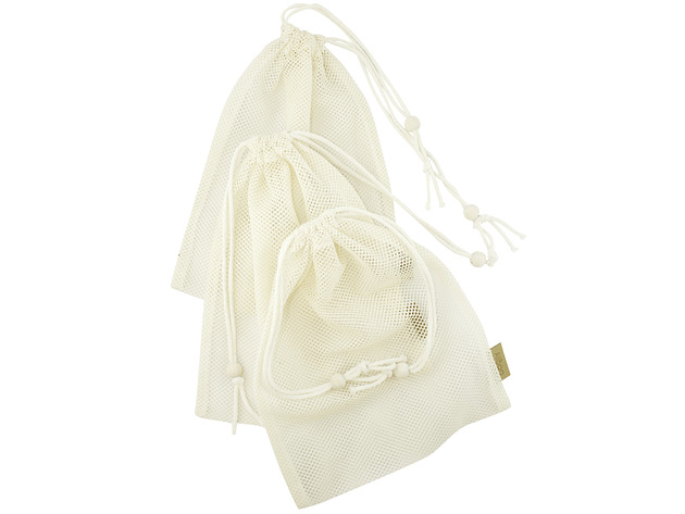 przechowywanie - różne Woreczki z siatki baw. 25x30cm - ZESTAW ZERO WASTE