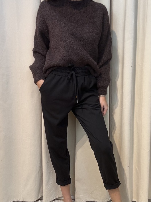 spodnie materiałowe damskie Spodnie dresowe Nero