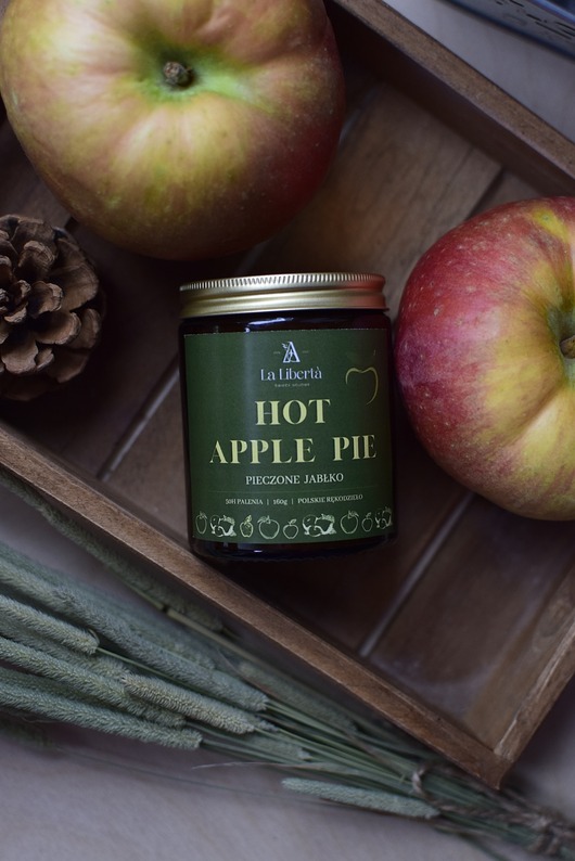 świeczniki i świece Jesienna świeca sojowa HOT APPLE PIE