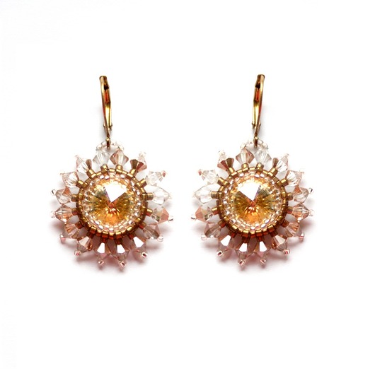 Glossy earrings gold Republika jewelry