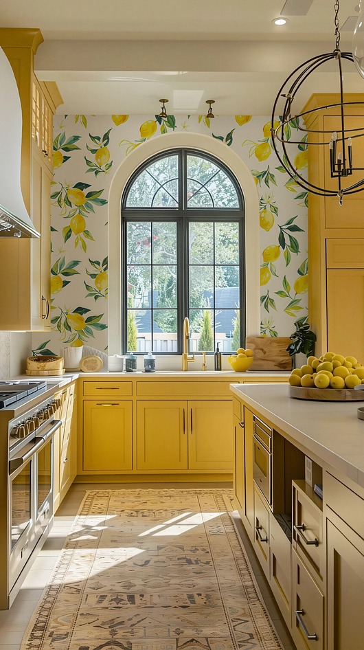 tapety i naklejki ścienne Tapeta - Cytrynowy ogród