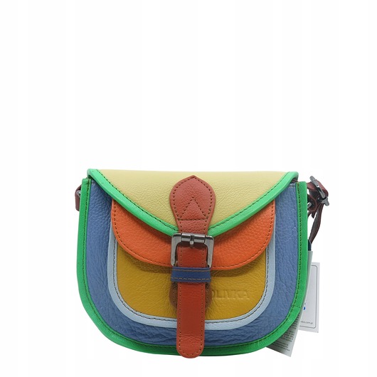 torby na ramię Torebka damska listonoszka skórzana regulowany pasek kolorowa OLIVKA