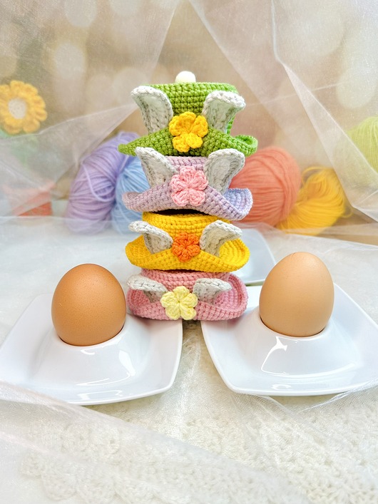 ozdoby wielkanocne Czapeczka na jajko wielkanocne ocieplacz
