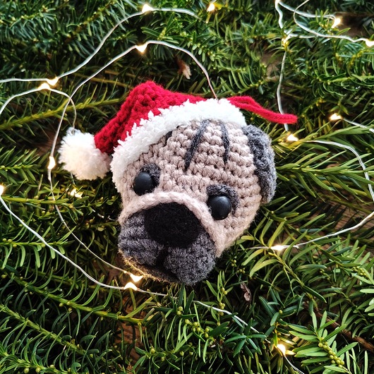 dekoracje świąteczne Ozdoba świąteczna w kształcie mopsa dla miłośników psów!