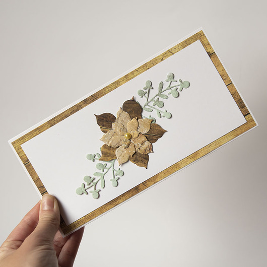 kartki świąteczne Kartka świąteczna z poinsecją