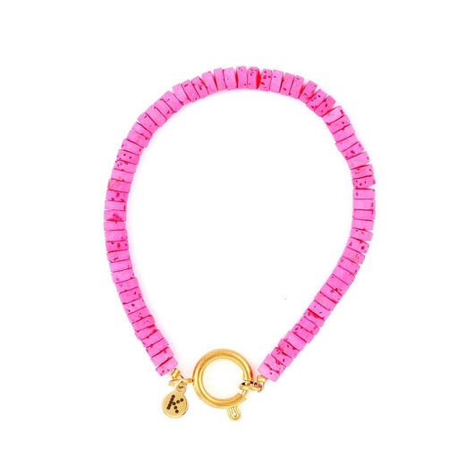bransoletki - inne Bransoletka na rękę Pink - Różowy