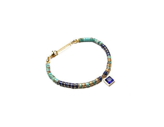 bransoletki z kamieni naturalnych Lapis lazuli i turkus  /bransoletka/ - Szlachetna kolekcja