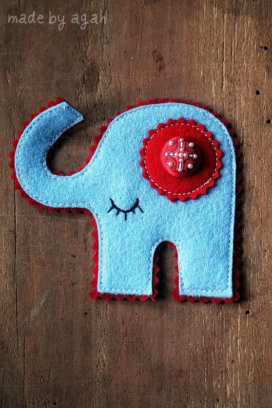 Broszka Dreamy Elephant {Blue :: Red} made by agah