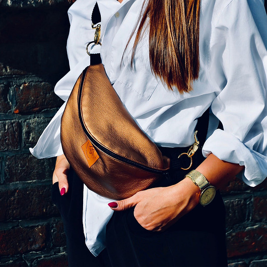 Nerka / torebka Mili Belt Bag L - stare złoto Militu