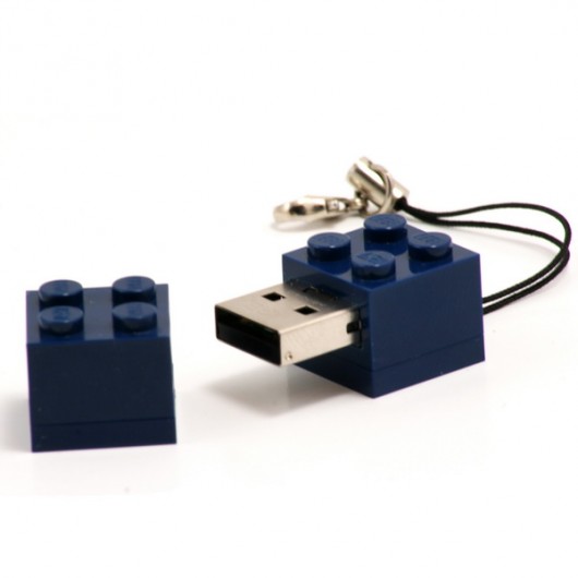 Granatowy pendrive klocek 4GB agabag