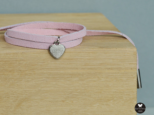 mini pink love SILVER barboleta