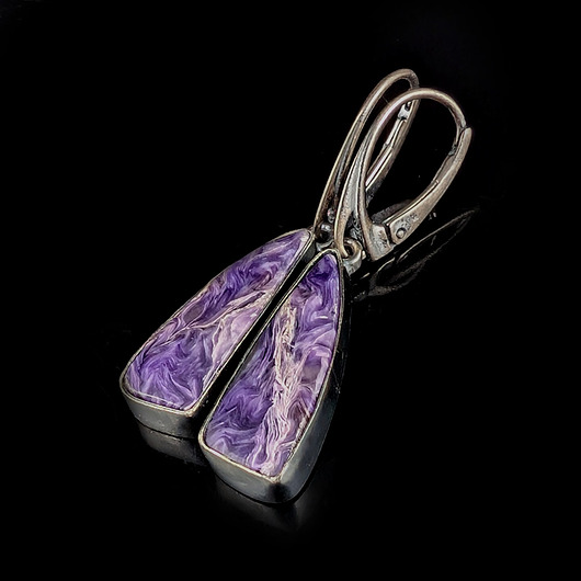 kolczyki srebrne Kolczyki srebrne violet- czaroity