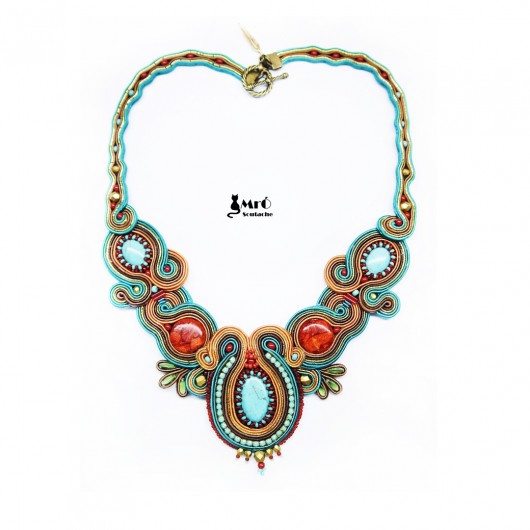 Amiya- etniczny naszyjnik sutasz Mró Soutache