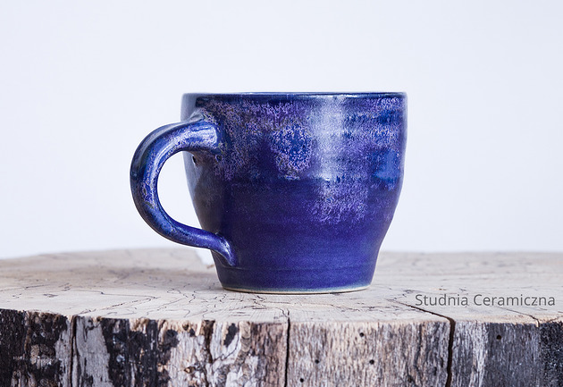 kubki Kubek fioletowy szkliwo krystaliczne