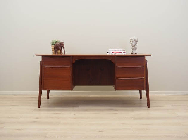 biurka Biurko tekowe, duński design, lata 60, projektant: Svend Age Madsen
