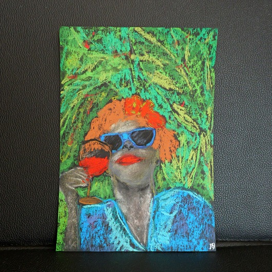 obrazy Wino wytrawne - pastela sucha A5