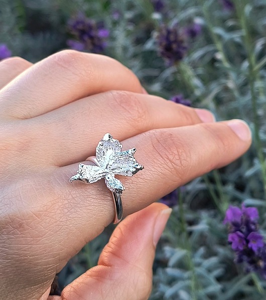 pierścionki srebrne Pierścionek regulowany Kwiat Giverny srebro 925