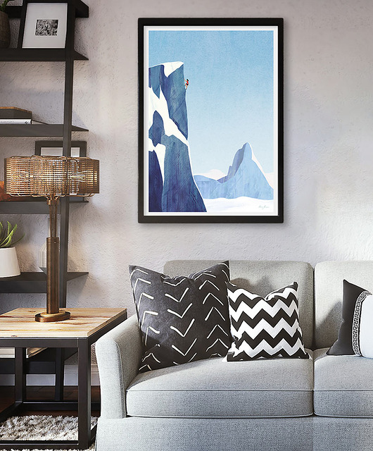 plakaty Zimowa wspinaczka górska - plakat 50x70 cm